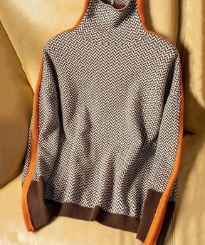 Goinluck レディース 韓国風 ハイネック 長袖 ゆったり ファッション セーター