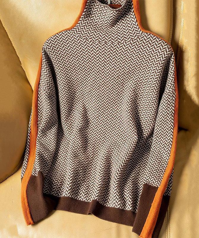 Goinluck レディース 韓国風 ハイネック 長袖 ゆったり ファッション セーター