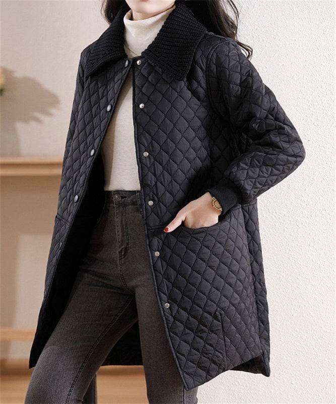 Goinluck 今季注目 2色 ファッション  ハーリキンチェツク 中綿コート