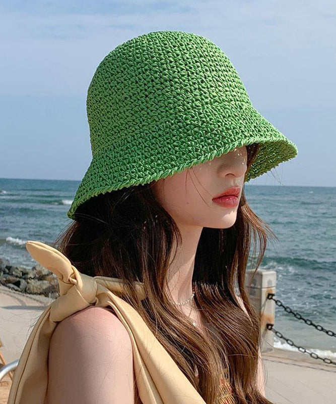 Goinluck レディース 麦わら帽子 春夏  小顔効果 ファッション 紫外線 日よけ 優雅 海 ビーチ 水着コーデ