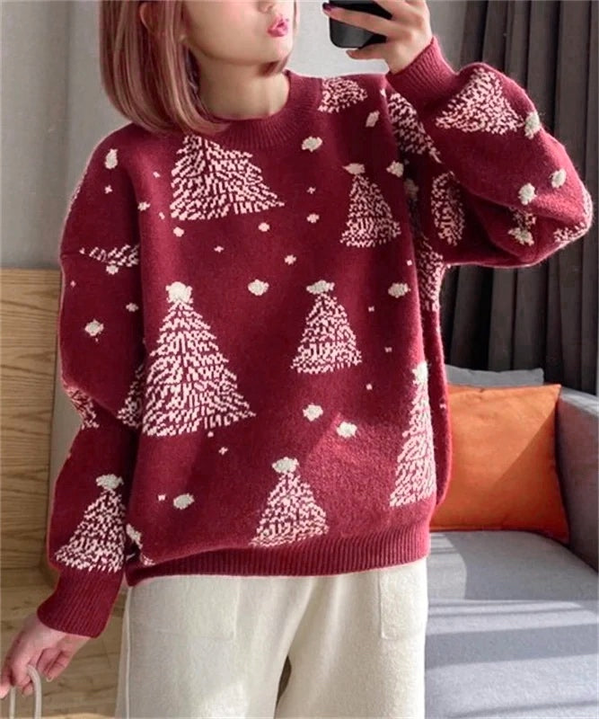 Goinluck クリスマス特集 3色 美感いっぱい 長袖 プルオーバー ニット・セーター