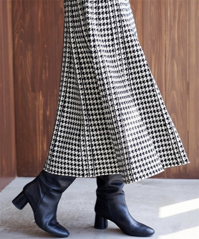 Goinluck 千鳥格子 2色 ファッション ウェストゴム スカート