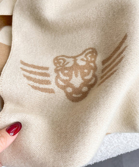 Goinluck レディース 韓国風 エレガント シンプル 配色 刺繍 フリンジ 厚手 防寒 ファッション マフラー