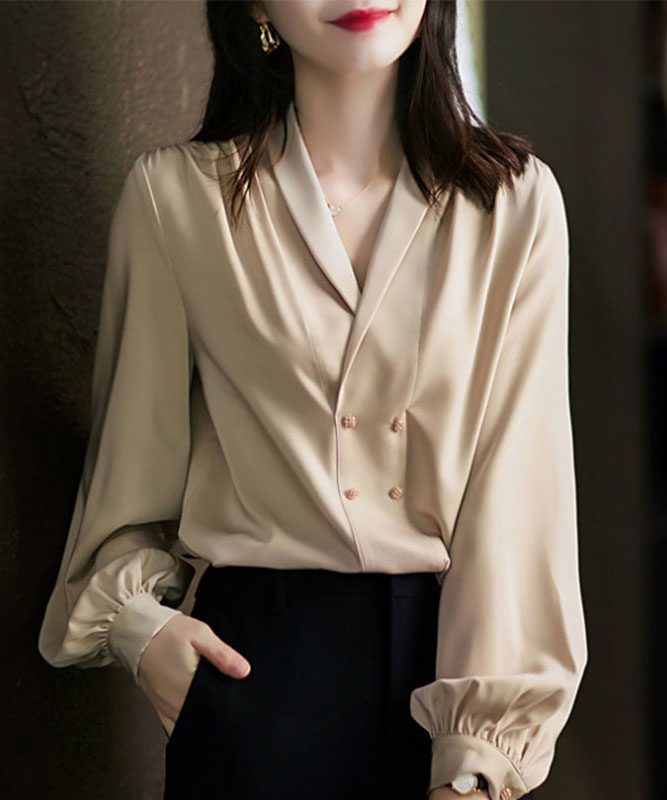 気質長袖プロのシャツ女性の秋の新しいルーズで薄いファッションシフォントップ