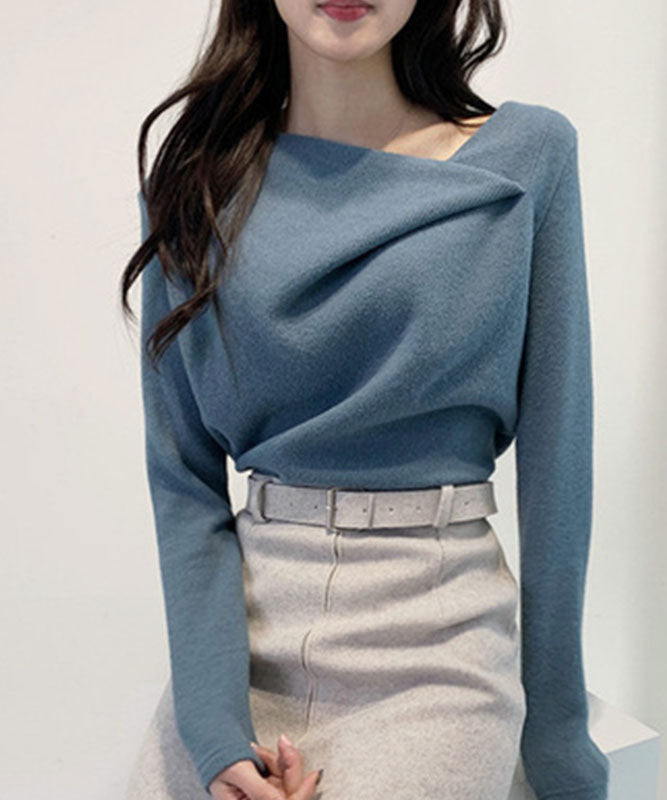Goinluck レディース 韓国風 シック デザイン エレガント ファッション 無地 長袖 フリーサイズ ニット・セーター