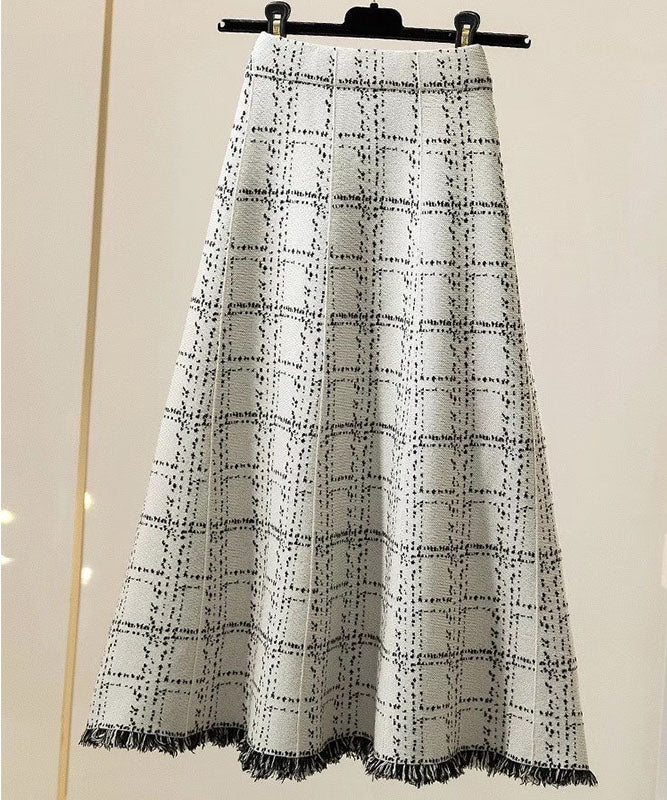 Goinluck レディース 厚手 チェック柄  エレガント ファッション スカート