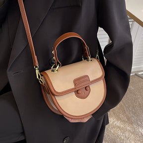 Goinluck レディース シック 配色 ファッション 着回し 手提げ 小さめ デザイン ハンドバッグ