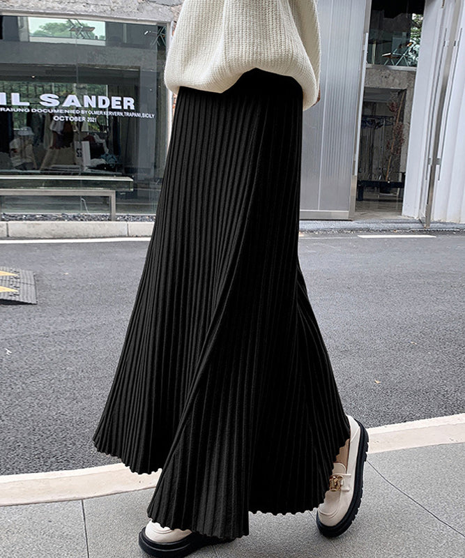 Goinluck レディース 韓国風 シック ファッション ハイウエスト 着痩せ Aライン デザイン スカート