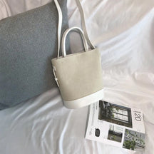 Goinluck レディース 配色 シンプル ファッション 着回し 大きめ 実用的 多収納 ハンドバッグ